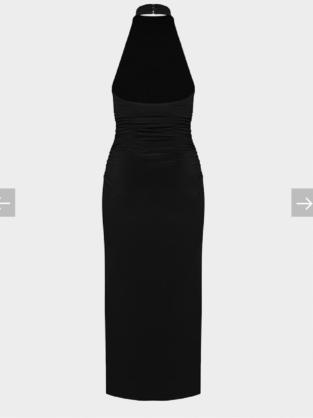 NEW Aritzia Wilfred Smooth Matter Remedy Halter Maxi Dress Black L - Picture 6 of 12
